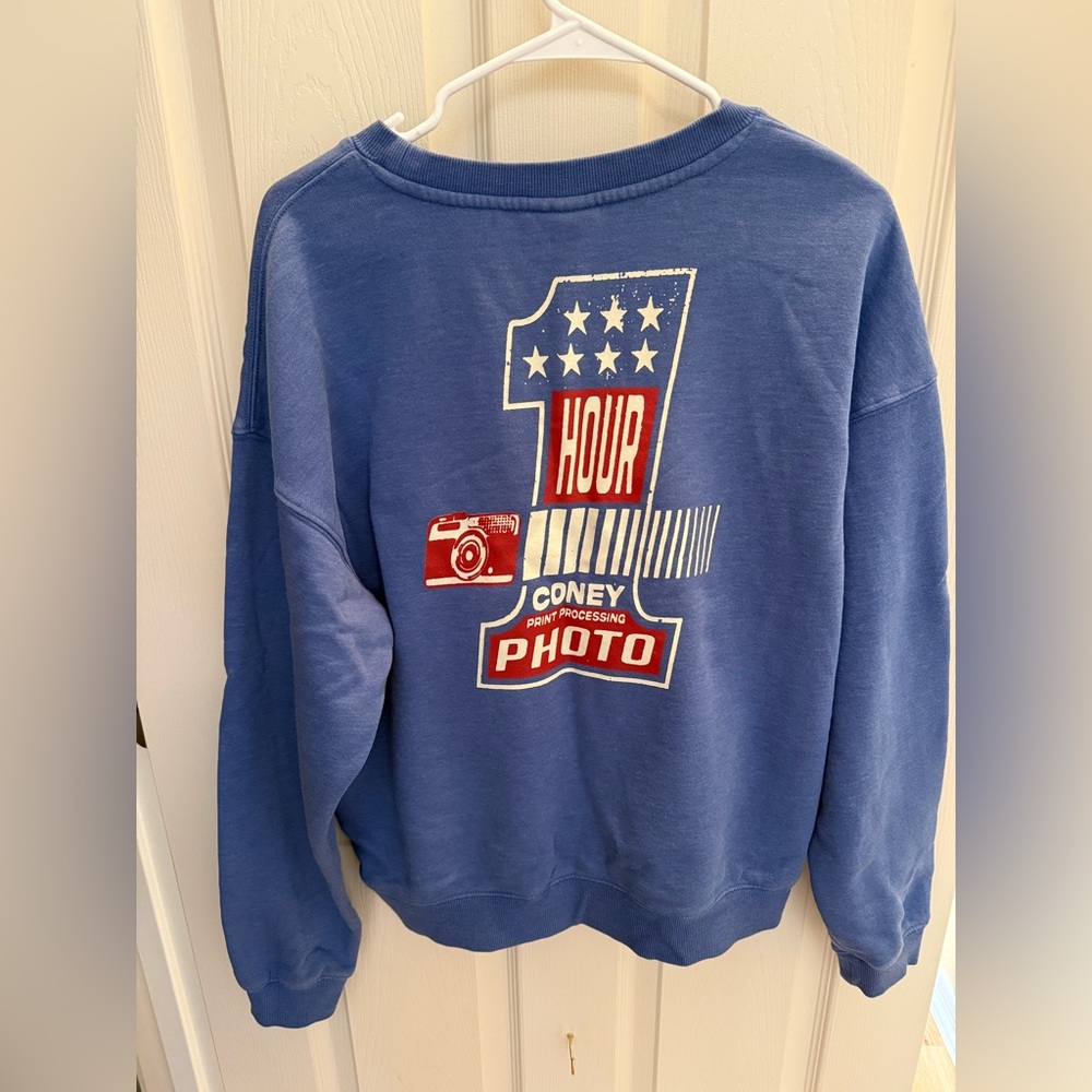 Coney Island Picnic Blue Graphic Sweatshirt